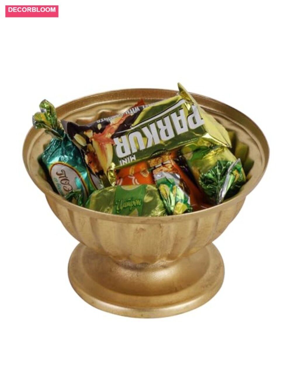 Gold Metal Candy Jar Canister with Wood Bird Handle Kitchen Storage - Picture 4 of 6